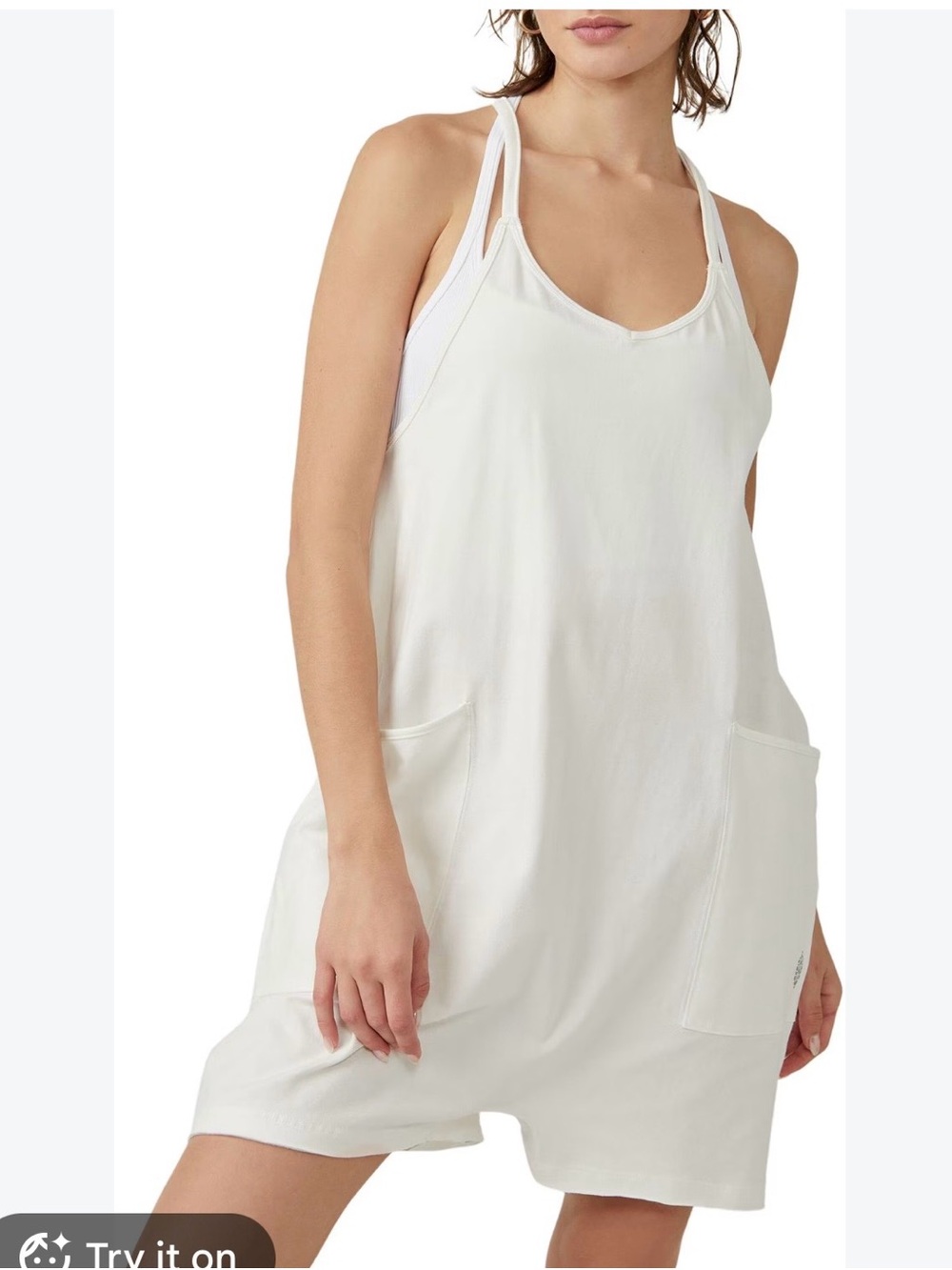 FP Movement Hot Shot Romper Mini in White Size M